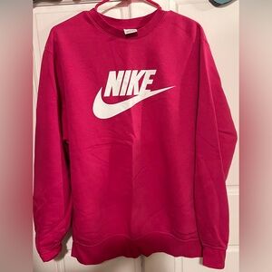Unisex size Large hot pink Nike crew